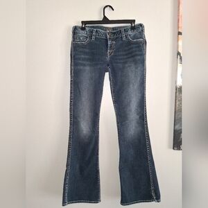Silver Frances Jeans Dark Wash Flare Jeans